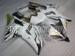 Carénage ABS injecté Yamaha YZF-R6 2008-2016 - Flamme - Or Blanc - MFS3818