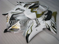 Carénage ABS injecté Yamaha YZF-R6 2008-2016 - Flamme - Or Blanc - MFS3818