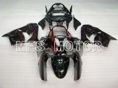 Kawasaki NINJA ZX9R 2000-2001 ABS verkleidung - Flamme - Schwarz Rot - MFS3830