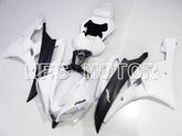 Yamaha YZF-R6 2006-2007 Injection ABS verkleidung - Factory Style - Weiß Schwarz Matt - MFS3832
