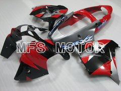 Kawasaki NINJA ZX9R 2000-2001 ABS-Verkleidung - Factory Style - Schwarz Silber Rot - MFS3840