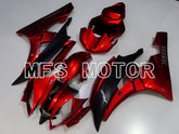 Yamaha YZF-R6 2006-2007 Injection ABS Verkleidung - Factory Style - Weinrot Schwarz Matt - MFS3843