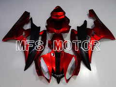 Yamaha YZF-R6 2006-2007 Injection ABS Fairing - Factory Style - Red wine color Black Matte - MFS3843