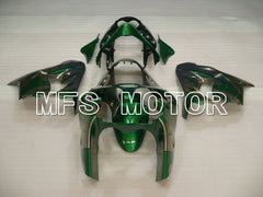 Kawasaki NINJA ZX9R 2000-2001 ABS verkleidung - Flamme - Grün Silber - MFS3854