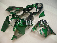 Kawasaki NINJA ZX9R 2000-2001 ABS verkleidung - Flamme - Grün Silber - MFS3854