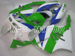 Kawasaki NINJA ZX9R 1994-1997 ABS-Verkleidung - Factory Style - Blau Grün Weiß - MFS3897