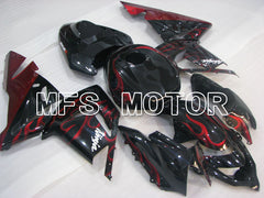 Carénage ABS injecté Kawasaki NINJA ZX10R 2004-2005 - Flamme - Noir Rouge - MFS3961