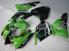 Carénage ABS injecté Kawasaki NINJA ZX10R 2004-2005 - Monster - Noir Vert - MFS3967