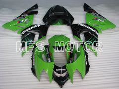 Carénage ABS injecté Kawasaki NINJA ZX10R 2004-2005 - Monster - Noir Vert - MFS3967