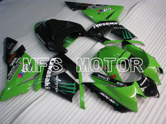 Carénage ABS injecté Kawasaki NINJA ZX10R 2004-2005 - Monster - Noir Vert - MFS3967