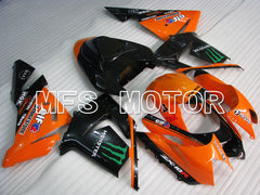 Carénage ABS injecté Kawasaki NINJA ZX10R 2004-2005 - Monster - Noir Orange - MFS3969