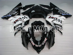 Carénage ABS injecté Kawasaki NINJA ZX10R 2004-2005 - Ouest - Noir Blanc - MFS3971