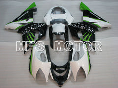 Carénage ABS injecté Kawasaki NINJA ZX10R 2004-2005 - Monster - Noir Blanc - MFS3985