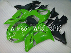 Kawasaki NINJA ZX10R 2006-2007 Injection ABS Fairing - Factory Style - Black Green - MFS3995