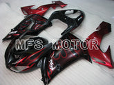 Kawasaki NINJA ZX10R 2006-2007 Injection ABS Fairing - Flame - Black Red - MFS4005