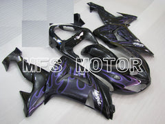 Kawasaki NINJA ZX10R 2006-2007 Injection ABS verkleidung - Flamme - Schwarz Lila - MFS4027