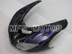 Kawasaki NINJA ZX10R 2006-2007 Injection ABS verkleidung - Flamme - Schwarz Lila - MFS4027