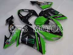 Kawasaki NINJA ZX10R 2006-2007 Injection ABS verkleidung - Monster - Schwarz Grün - MFS4034