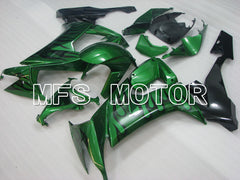 Kawasaki NINJA ZX10R 2008-2010 Injection ABS Fairing - Flame - Black Green - MFS4052