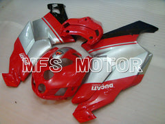 Ducati 749 / 999 2005-2006 Injection ABS Fairing - Factory Style - Red Silver - MFS4054