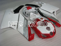 Carénage ABS injecté Ducati 749 / 999 2005-2006 - Style usine - Rouge Argent Blanc - MFS4079