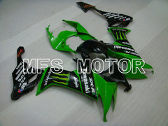 Kawasaki NINJA ZX10R 2008-2010 Injection ABS verkleidung - Monster - Schwarz Grün - MFS4080