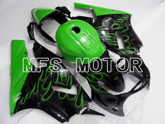 Kawasaki NINJA ZX12R 2000-2001 Injection ABS Fairing - Flame - Black Green - MFS4101