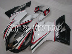 Ducati 1199 2011-2014 Injection ABS Fairing - Factory Style - Black White - MFS4105