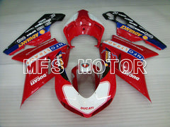 Ducati 848 / 1098 / 1198 2007-2011 Injection ABS Fairing - INFO STRADA - Red White - MFS4123