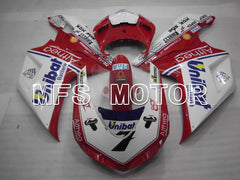 Ducati 848 / 1098 / 1198 2007-2011 Injection ABS Fairing - Unibat - Red White - MFS4145
