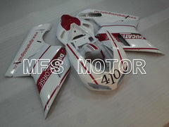 Ducati 848 / 1098 / 1198 2007-2011 Injection ABS Fairing - Factory Style - Red wine color White - MFS4148