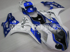 BMW S1000RR 2009-2014 Injection ABS verkleidung - Factory Style - Weiß Blau - MFS4155