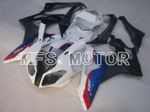 BMW S1000RR 2009-2014 Einspritz-ABS-Verkleidung - Factory Style - Schwarz Weiß Matt - MFS4163