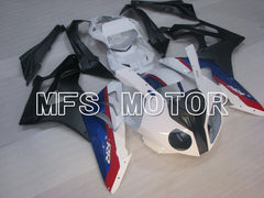 BMW S1000RR 2009-2014 Einspritz-ABS-Verkleidung - Factory Style - Schwarz Weiß Matt - MFS4163