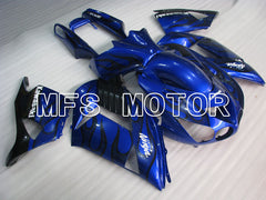 Kawasaki NINJA ZX14R 2006-2011 Injection ABS Fairing - Flame - Black Blue - MFS4164