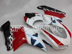Ducati 848 / 1098 / 1198 2007-2011 Injection ABS verkleidung - anderen - Rot Weiß - MFS4178