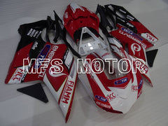 Ducati 848 / 1098 / 1198 2007-2011 Einspritz-ABS-Verkleidung – FIAMM – Rot Weiß – MFS4180