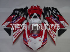 Ducati 848 / 1098 / 1198 2007-2011 Einspritz-ABS-Verkleidung – FIAMM – Rot Weiß – MFS4180