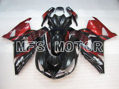 Kawasaki NINJA ZX14R 2006-2011 Injection ABS Fairing - Factory Style - Black Red wine color - MFS4181