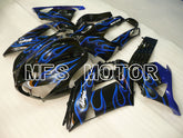 Kawasaki NINJA ZX14R 2006-2011 Injection ABS verkleidung - Flamme - Schwarz Blau - MFS4183