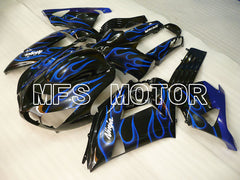 Kawasaki NINJA ZX14R 2006-2011 Injection ABS Fairing - Flame - Black Blue - MFS4183