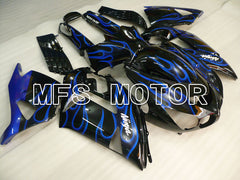 Kawasaki NINJA ZX14R 2006-2011 Injection ABS Fairing - Flame - Black Blue - MFS4183