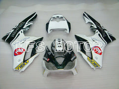 Triumph Daytona 675 2006-2008 Injection ABS Fairing - parkingo - Black White - MFS4191