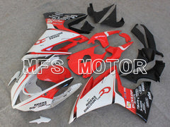 Triumph Daytona 675 2013-2016 Injection ABS verkleidung - DUNLOP - Rot Weiß - MFS4227