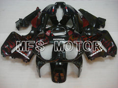 Honda CBR900RR 893 1992-1993 ABS Fairing - Flame - Black Red wine color - MFS4234