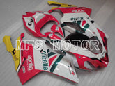 Aprilia RSV 1000 R 2004-2009 ABS verkleidung - Alitalia - Weiß Rosa - MFS4312