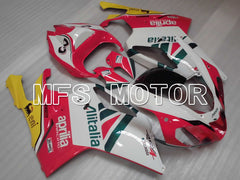 Aprilia RSV 1000 R 2004-2009 ABS Fairing - Alitalia - White Pink - MFS4312