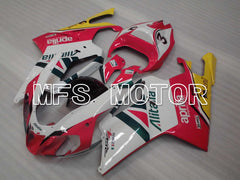 Aprilia RSV 1000 R 2004-2009 ABS Fairing - Alitalia - White Pink - MFS4312