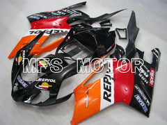 Aprilia RSV 1000 R 2004-2009 ABS Fairing - Repsol - Black Red Orange - MFS4334
