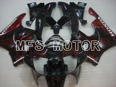 Carénage ABS Honda CBR900RR 919 1998-1999 - Flamme - Couleur vin rouge Noir - MFS4360